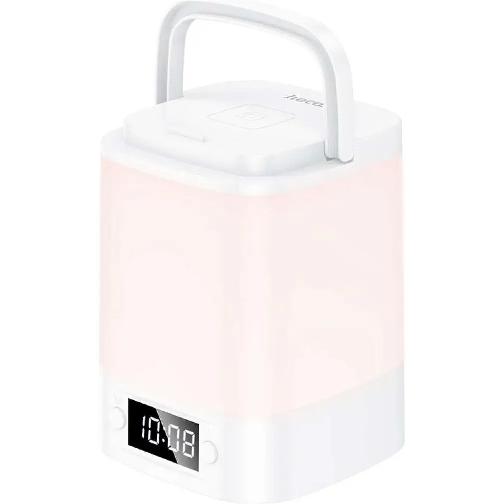 Нічний світильник Hoco HX15 Smart Clock Night Light White [159418] - фото 4