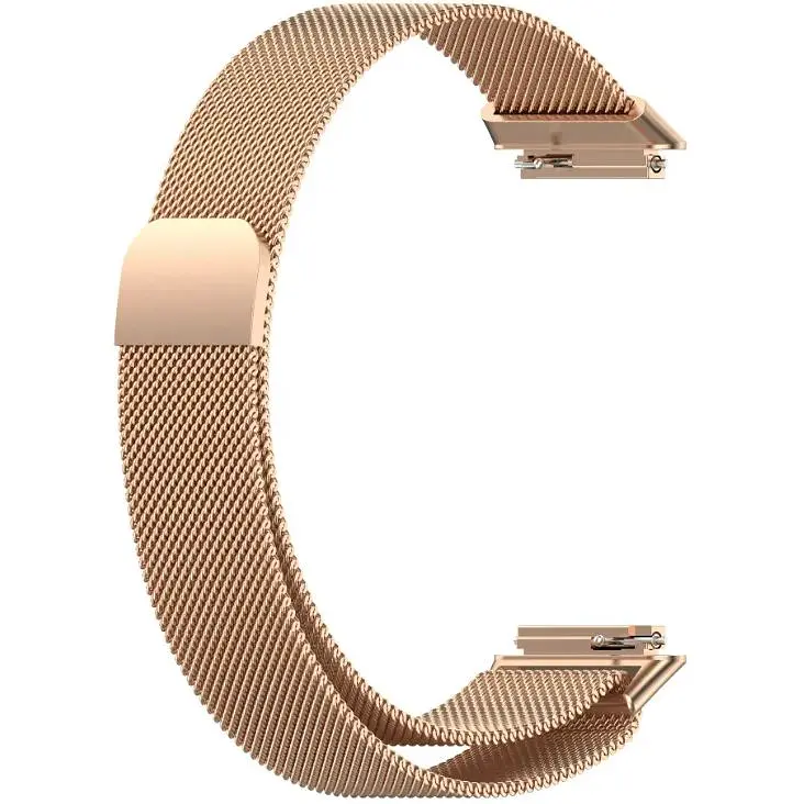 Ремінець DK для Huawei Band 7 Metal Milanese Loop Magnetic (rose gold) - фото 2