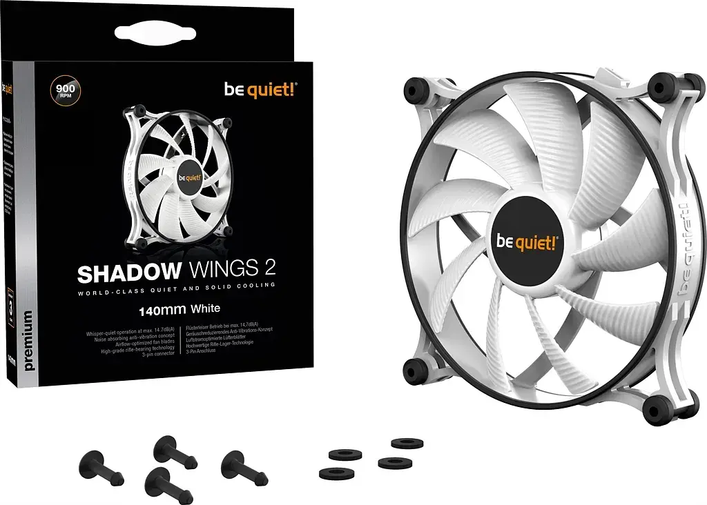 Вентилятор be quiet! Shadow Wings 2 140mm White (BL090) - фото 2