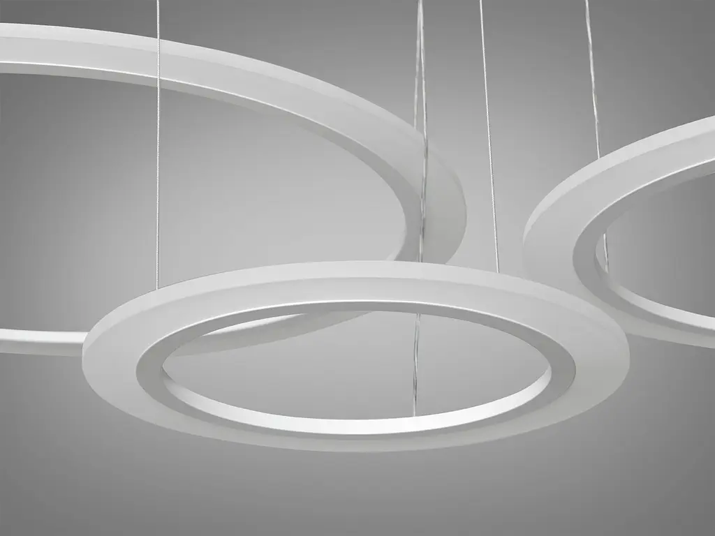 Підвісна LED-люстра на тросах з пультом 115 Вт Diasha 6639/800+600+400WH - фото 3