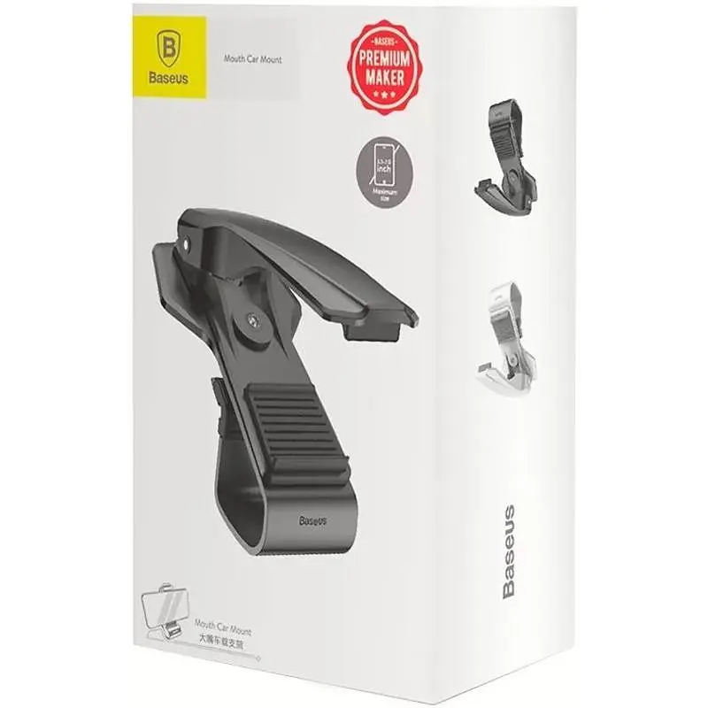 Автомобільний утримувач холдер Baseus Mouth Car Mount SUDZ-01 Black - фото 3