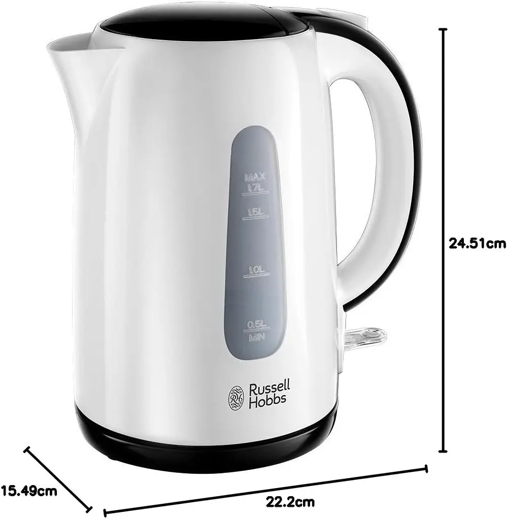 Электрочайник Russell Hobbs My Breakfast 1.7 л пластик бело-черный kuh0015320 - фото 7