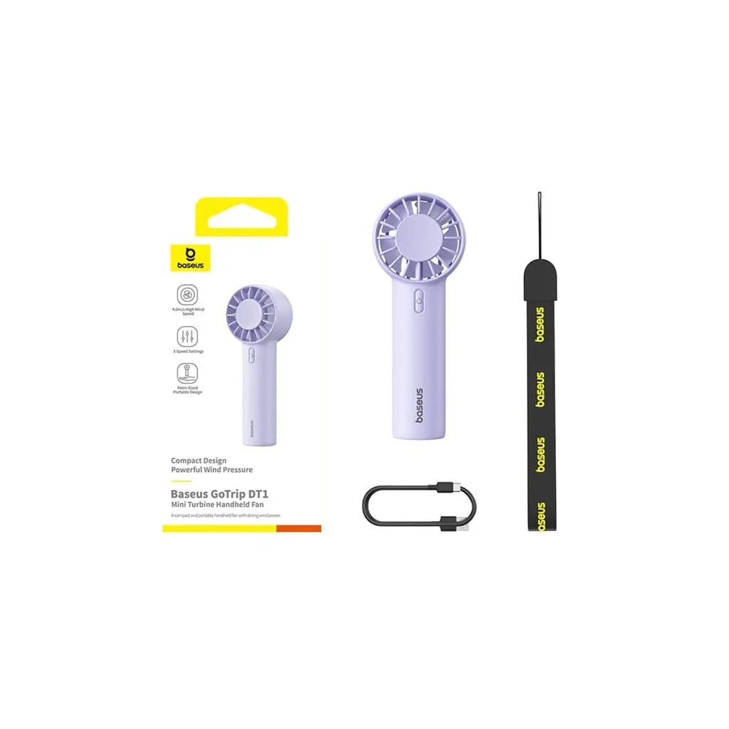 Вентилятор Xiaomi Baseus GoTrip-DT1 Nebula Purple (BASEUS-DT1) - фото 8
