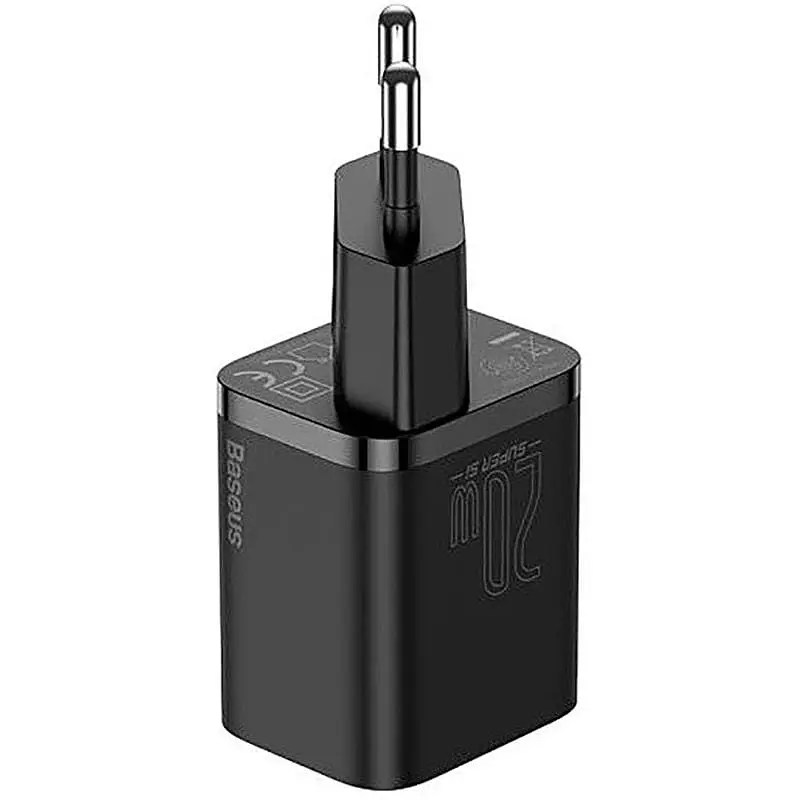 Сетевое зарядное устройство Baseus Super Si Quick Charger 20W Sets Black + Type-C to Lightning Cable Black - фото 3
