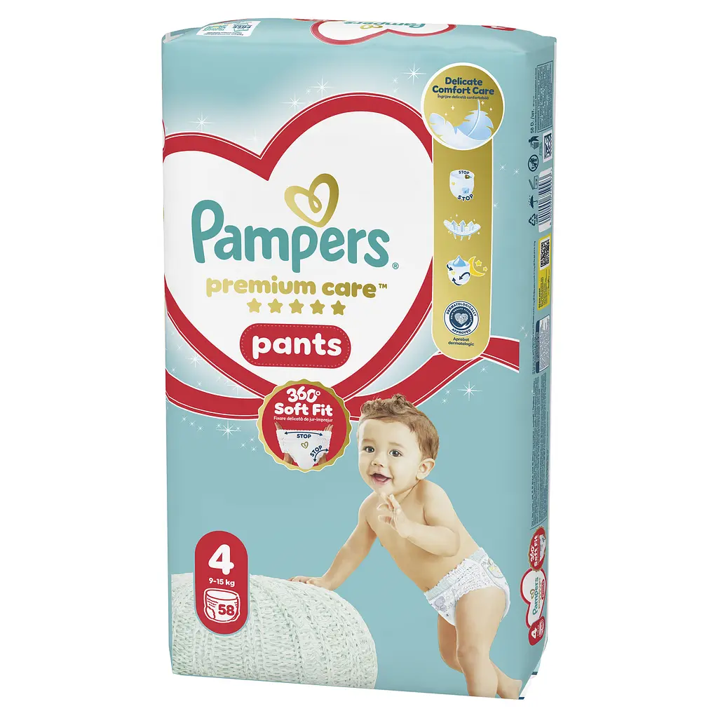 Підгузки-трусики Pampers Premium Care Pants Розмір 4 (9-15 кг) 58 шт. - фото 2