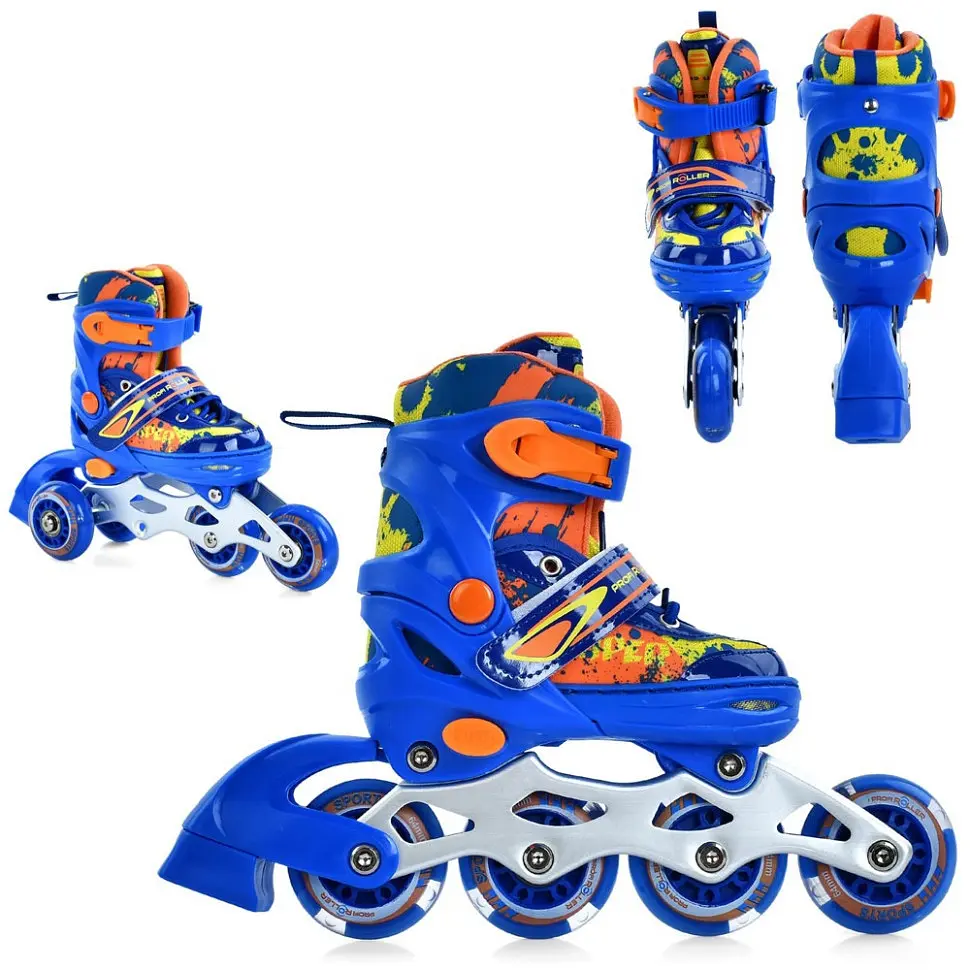 Дитячі розсувні ролики PROFI KIDS A4149-XS-BL, розмір 27–30