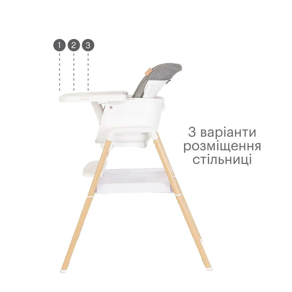 Стільчик для годування Tutti Bambini Nova, білий (611010/3511) - фото 5