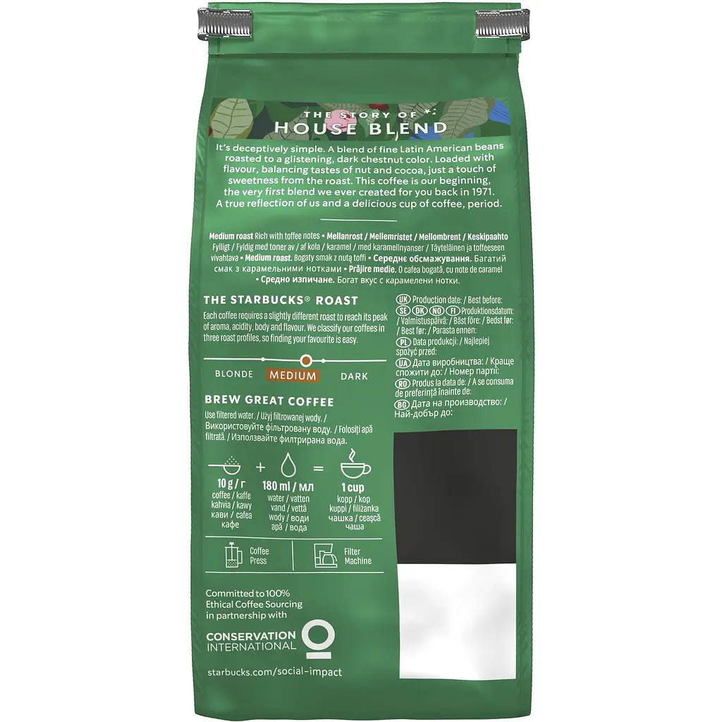 Кофе молотый Starbucks House Blend арабика 200 г - фото 2
