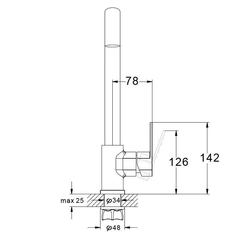 Смеситель для кухни TROYA LAB4-A136 однорычажный 30412 - фото 3
