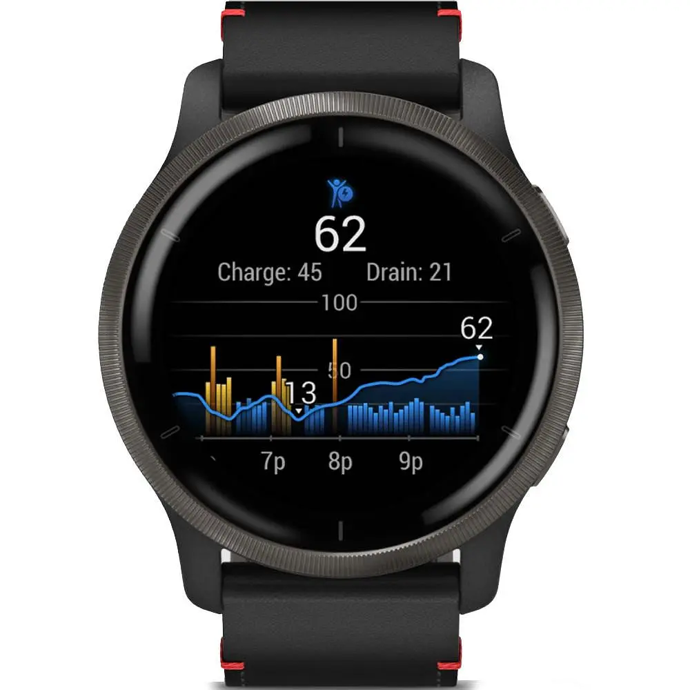 Смарт-годинник Garmin Venu 2 Slate with Black Leather Band (010-02430-21) - фото 3