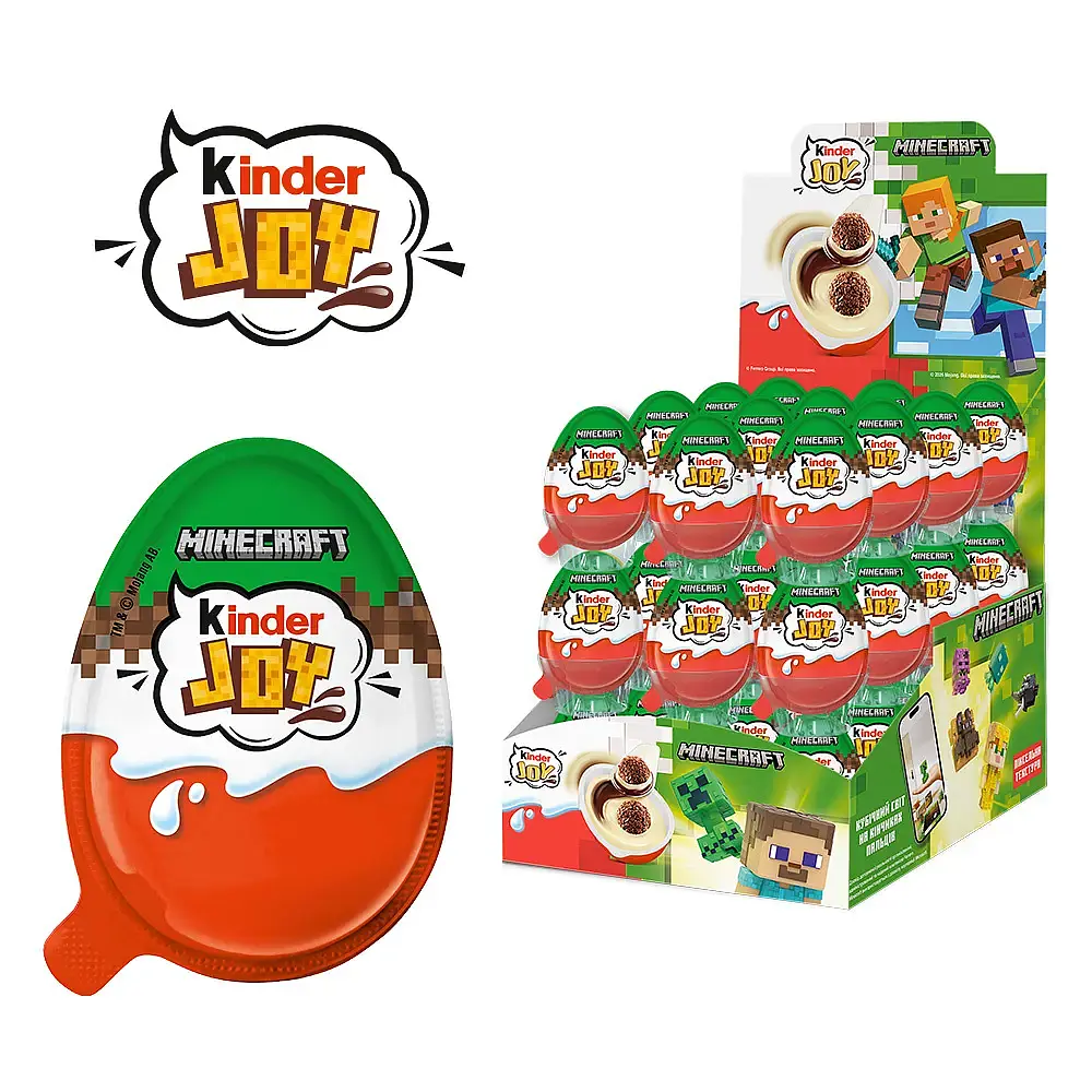 Набір Kinder Joy 10 шт  Кіндер Minecraft Майнкрафт по 20 г  - фото 2