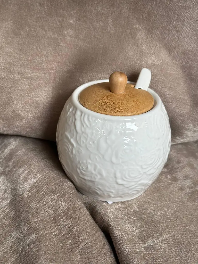 Цукорниця з кришкою та ложкою Lefard 944-002 фарфорова Білий - фото 4