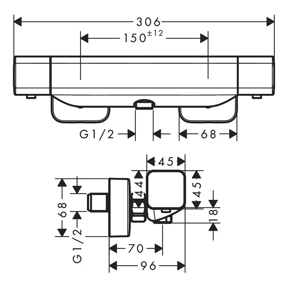 Термостат для душа Hansgrohe Ecostat E 15773000 Хром - фото 2