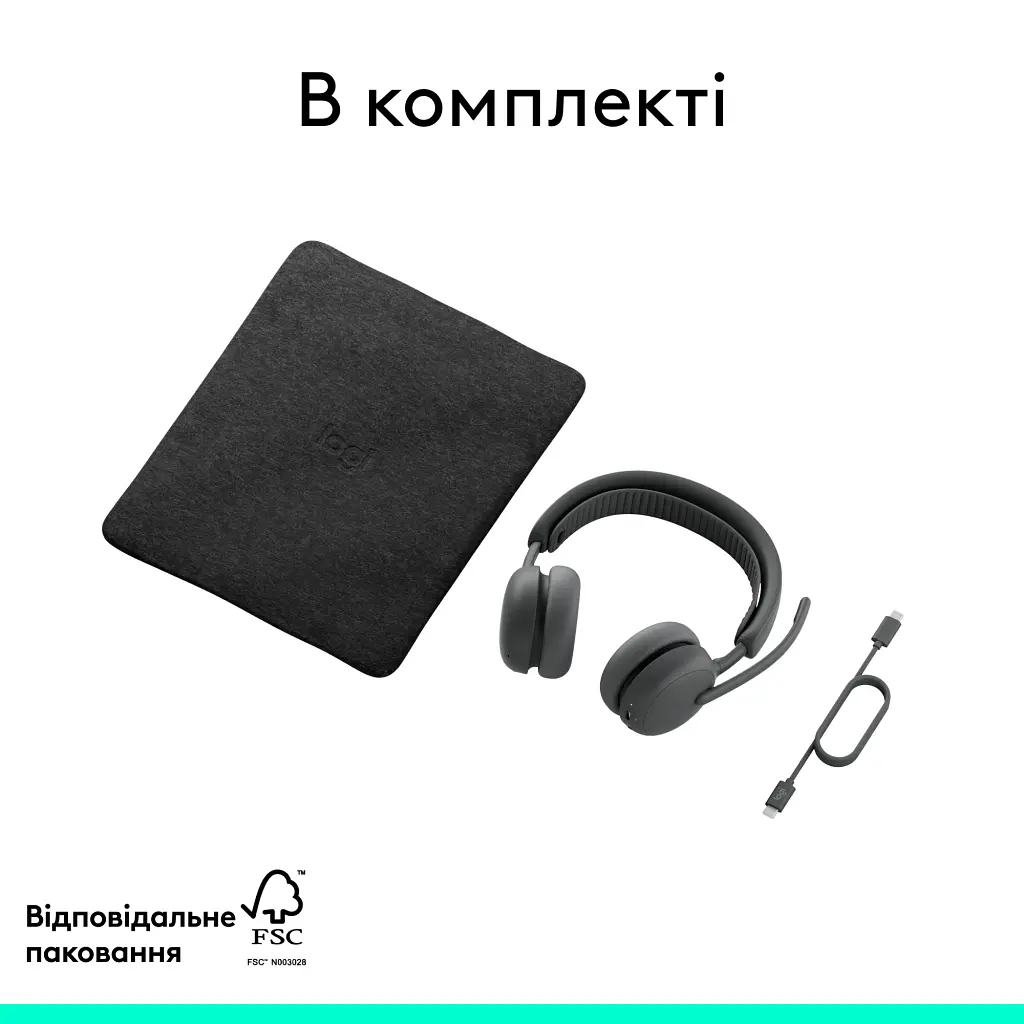 Навушники Logitech Zone Wireless 2 ES for Business Graphite (981-001512) - фото 12