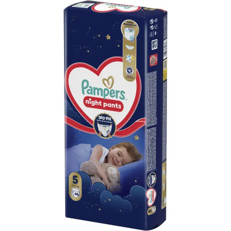 Підгузки Pampers Night Pants Розмір 5 (11-17 кг) 46 шт (8006530320658) - фото 2