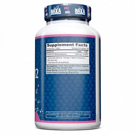 Витамины и минералы Haya Labs Methyl B12 1000 мкг 100 таблеток - фото 2