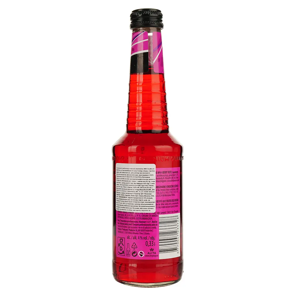 Напій слабоалкогольний MIX Vodka&Wild Berry 4% 0.33 л - фото 2