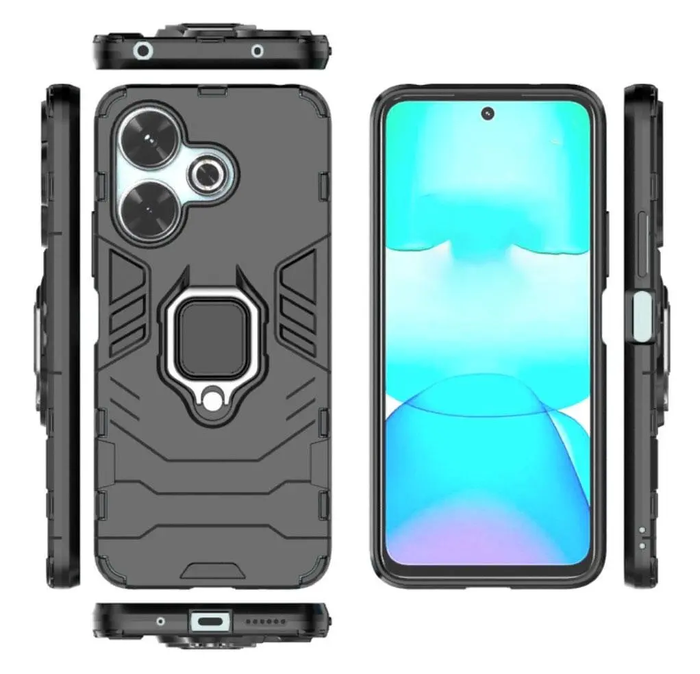 Чохол бампер Primolux Ring Armor для Xiaomi Redmi 13 4G Black - фото 3