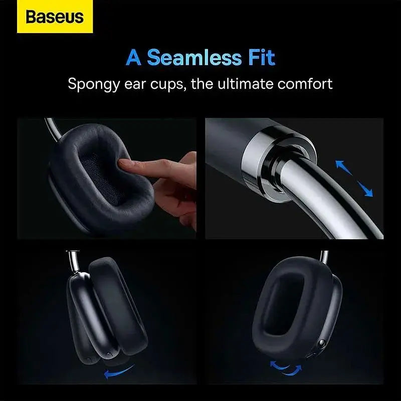 Наушники Baseus Bowie H2 Noise-Cancelling Wireless Headphone (NGTW260013) серые - фото 3