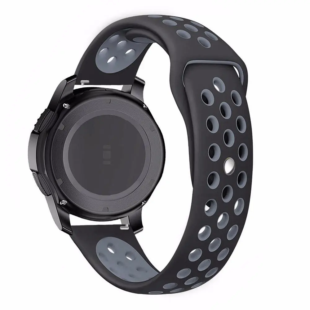 Ремінець BeWatch sport-style 22 мм для смарт-годинника Samsung Gear S3 Чорно-сірий (1020114) - фото 3