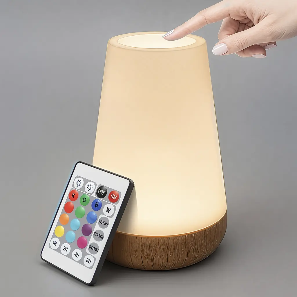 Сенсорний нічник RGB з акумулятором та пультом дистанційного керування