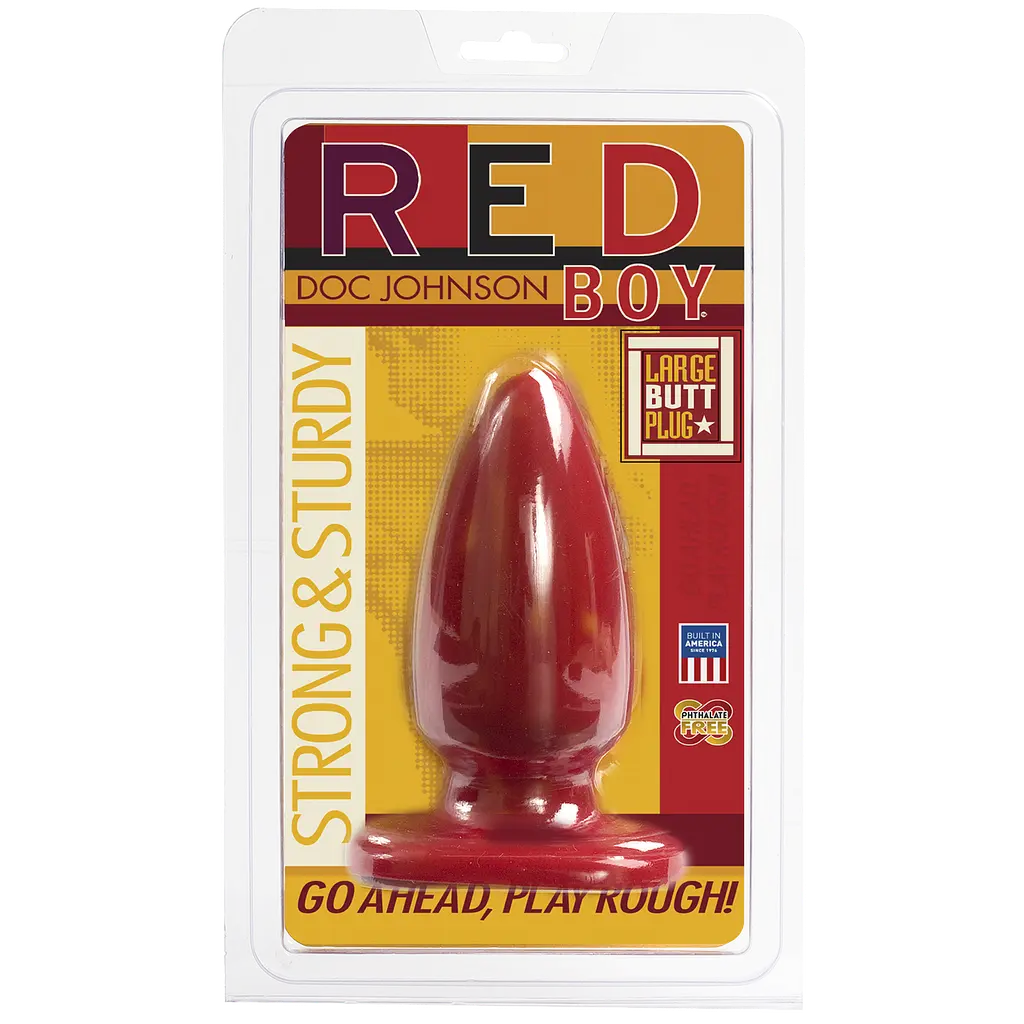 Анальна пробка-втулка Doc Johnson Red BoyLarge 5 Inch, макс. діаметр 5,5 см - фото 2