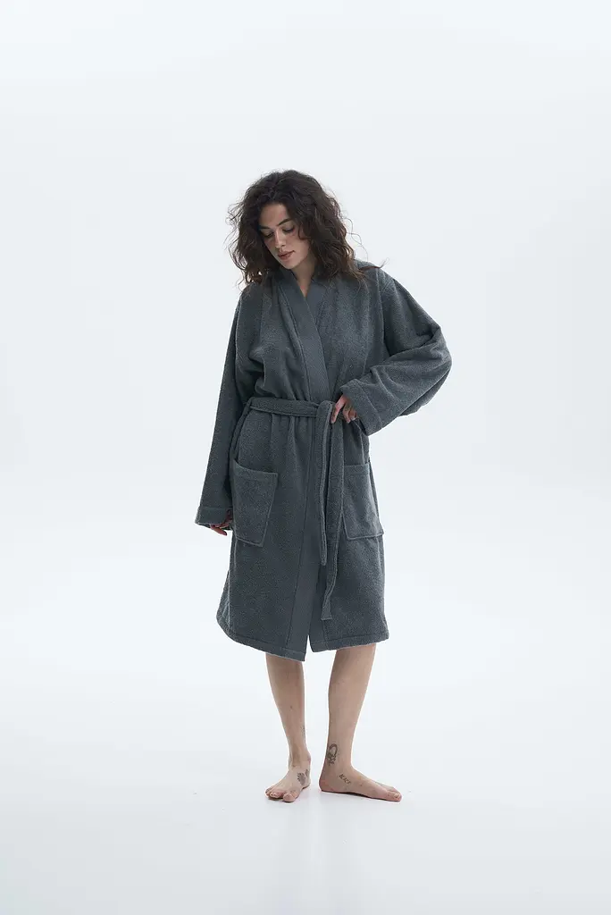 Халат-кимоно Lotus Home - Vera деним S/M - фото 2