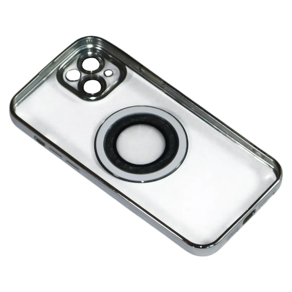 Магнитный чехол XON PhoneCase Magnetic для iPhone 14 Plus (PCMC1114200G 8055) Серый/Прозрачный - фото 2