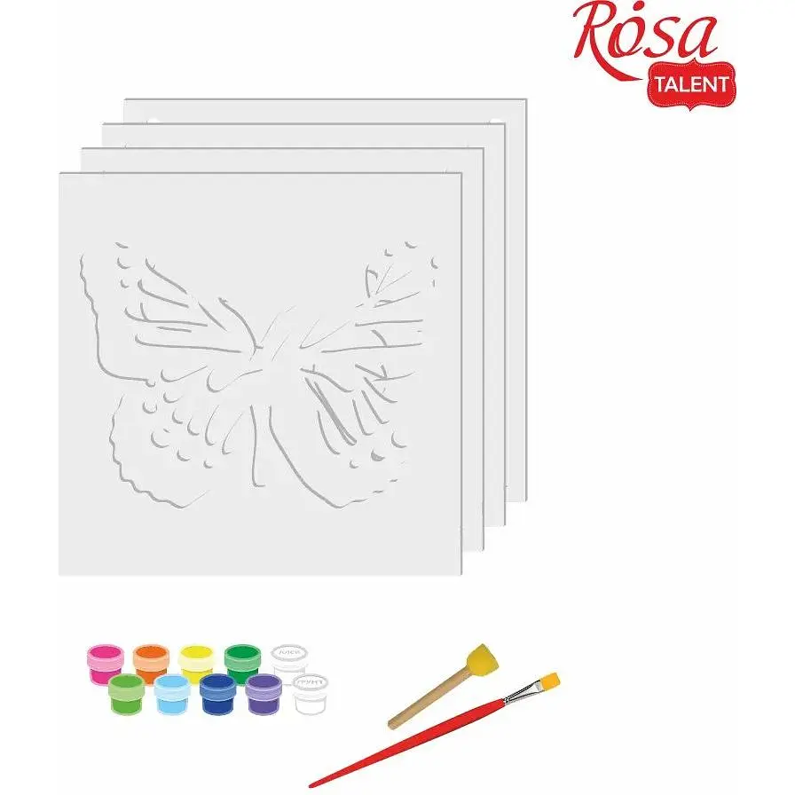 Набір картина 3D Rosa Talent Метелик 3 МДФ ґрунтоване 4 шари 17х17 см  - фото 3