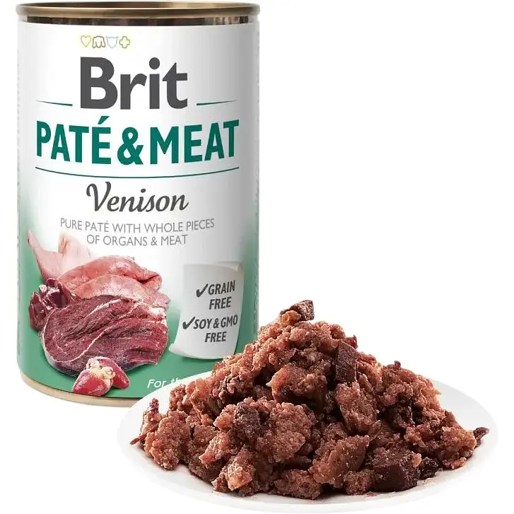 Вологий корм для собак Brit Pate & Meat Venison з олениною 400 г - фото 2