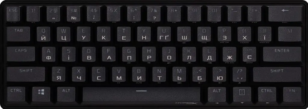 Клавіатура HyperX Alloy Origins 60 HX Red USB Black (4P5N4AA) - фото 4