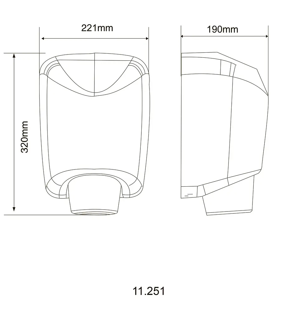 Сушарка для рук Hotec 11.251 ABS White - фото 4