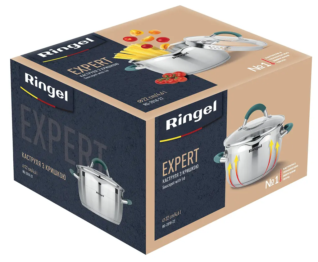 Каструля RINGEL Expert 22 см 4.6л (6723693) - фото 3