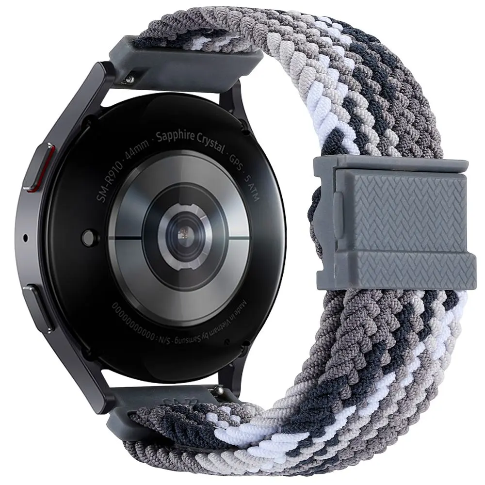 Нейлоновий ремінець Universal 20 mm Elastic Adjustment Samsung/Amazfit/Huawei Colorful Grey - фото 2