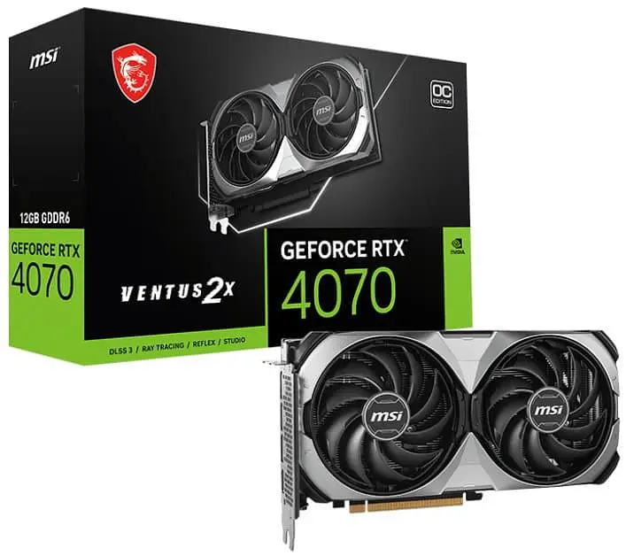 Відеокарта MSI RTX 4070 12Gb VENTUS 2X E1 OC (RTX 4070 VENTUS 2X E1 12G OC) (GDDR6, 192 bit, PCI-E v4.0 x16) Б/в - фото 5