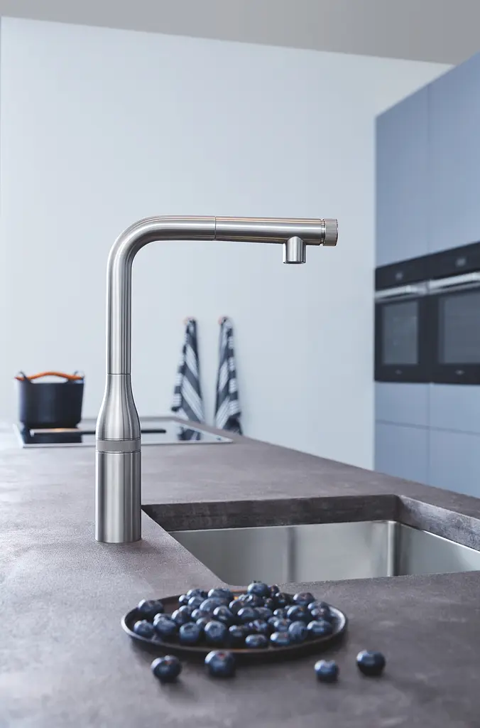 Смеситель для кухни с выдвижным изливом Grohe Essence Smartcontrol 31615DC0, Нержавеющая сталь - фото 3