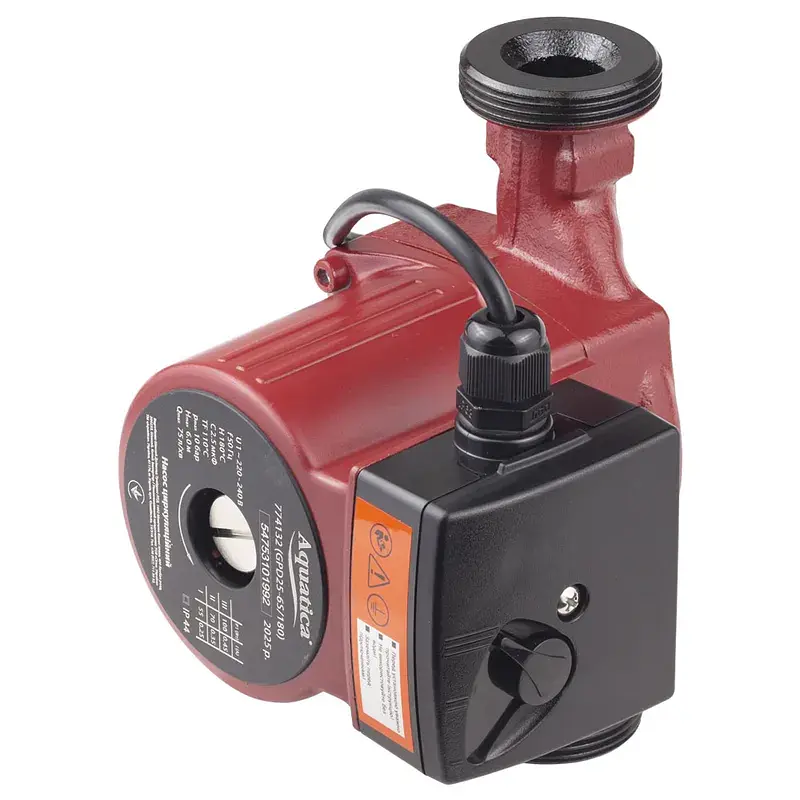 Насос циркуляційний 100Вт Hmax 6м Qmax 75л/хв Ø1½" 180мм+гайки Ø1" AQUATICA (774132) - фото 2