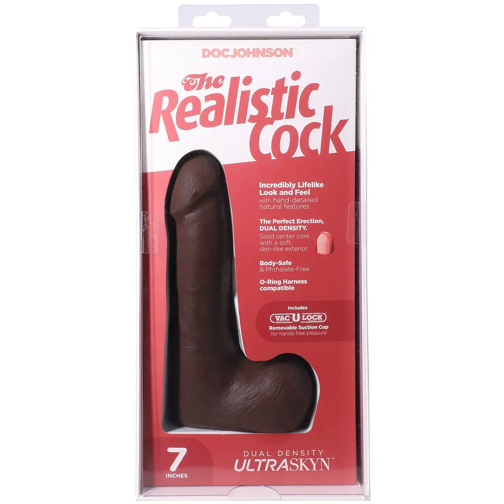 Фалоімітатор Doc Johnson The Realistic Cock ULTRASKYN 7 Inch with Balls, 17.8 см - фото 10