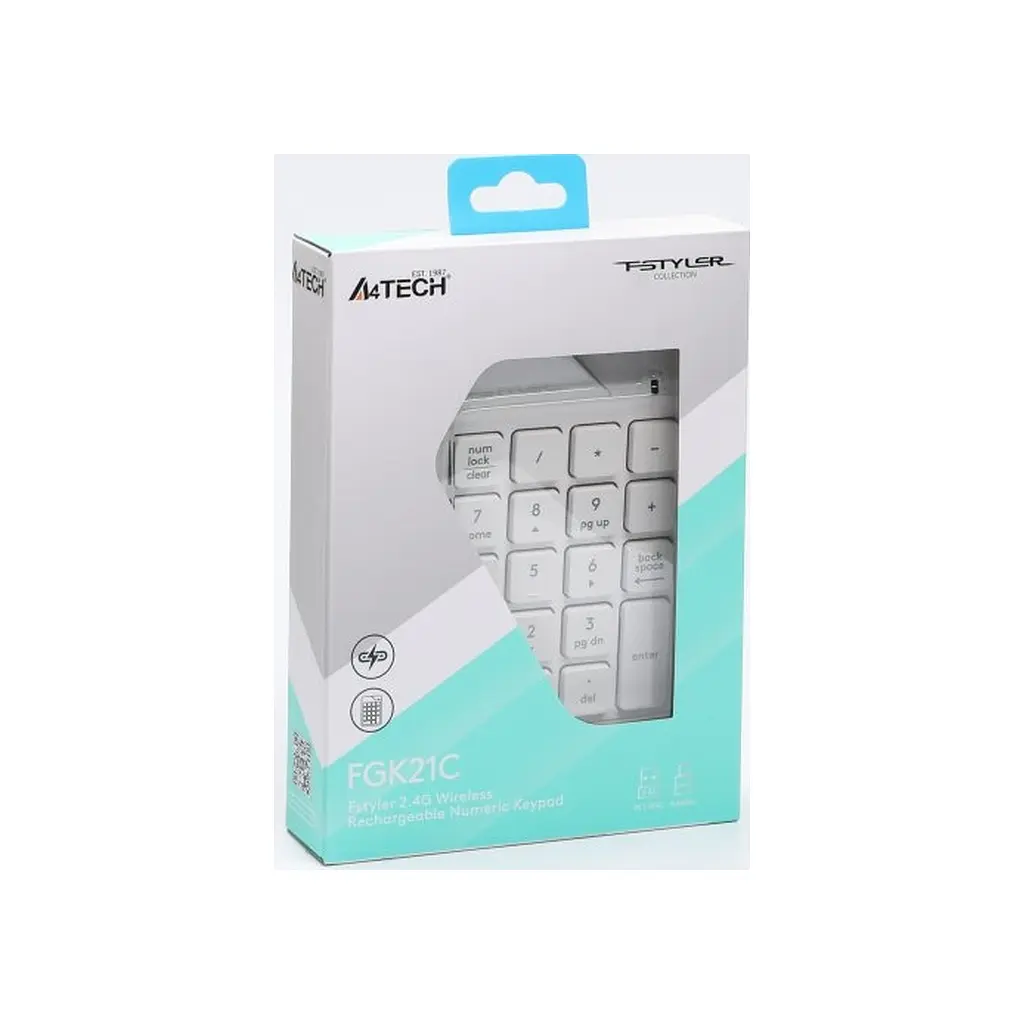 Клавіатура A4Tech FGK21C Wireless White (4711421994057) - фото 8