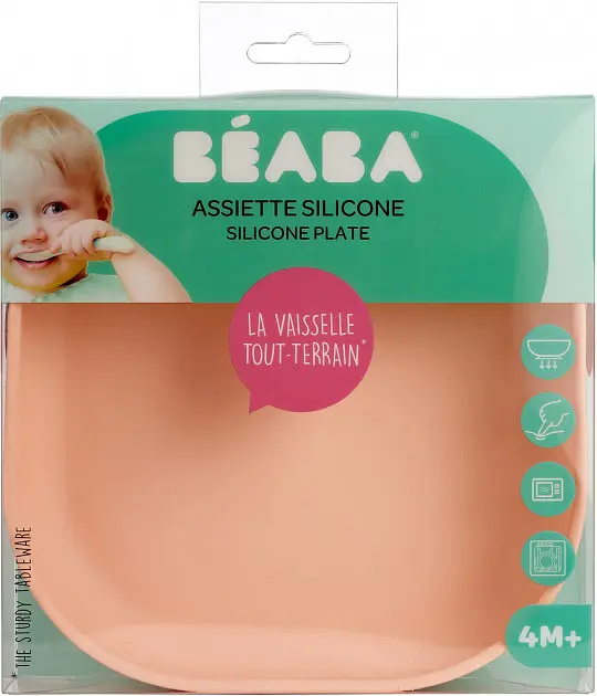 Силіконова тарілка на присосці Beaba Babycook, рожевий (913431) - фото 3
