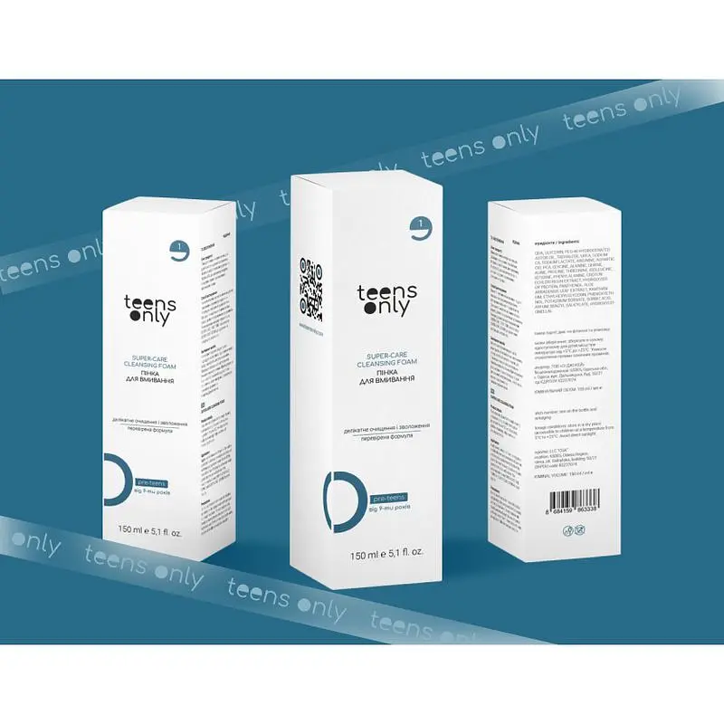 Пінка для вмивання Teens Only Pre-Teens Super-Care Cleansing Foam 9+ для нормальної та чутливої шкіри 150 мл (4820278290011) - фото 3