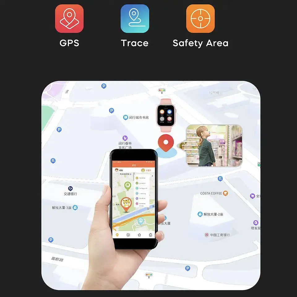 Смарт-годинник дитячі LEMFO K20 4G з камерою WI-FI GPS SIM-карта GEO паркан силіконовий ремінець Pink (16738) - фото 5