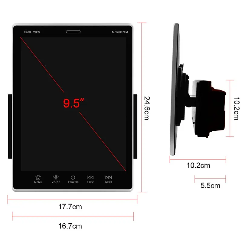 Автомагнитола 2 DIN CML PLAY PI-908 XPRO вертикальный экран 9.5 ANDROID 2/16Gb USB AUX BT черная (42115-PI-908_4780) - фото 4