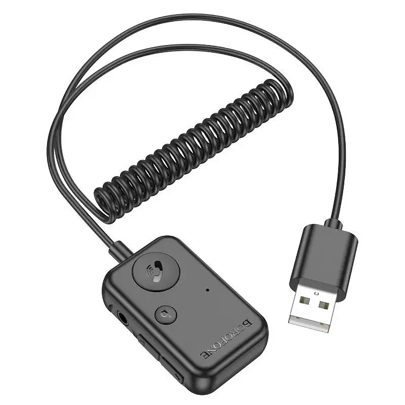 Bluetooth аудіо ресивер Borofone BC49 June (USB-A) Black - фото 2