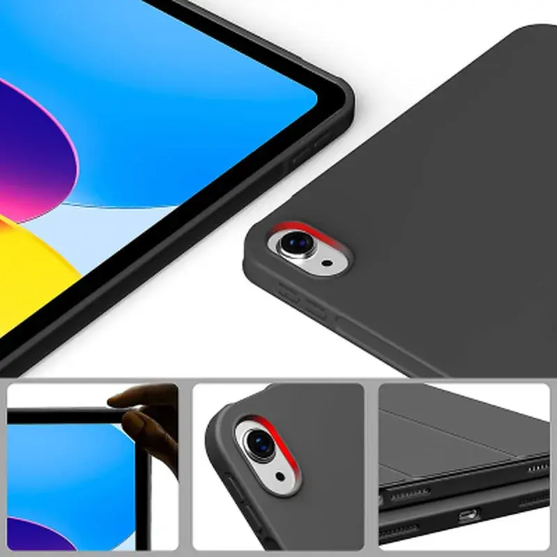 Чохол до планшета BeCover Tri Fold Soft TPU mount Apple Pencil Apple iPad 10.9" 2022/24/11" 2025 Black (708459) - фото 4