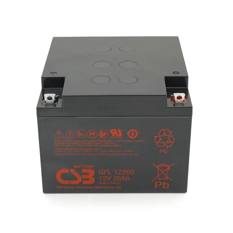 Акумуляторна батарея CSB GPL12260 12V 26Ah Q2/72, 166 х 175 х 125 мм - фото 2