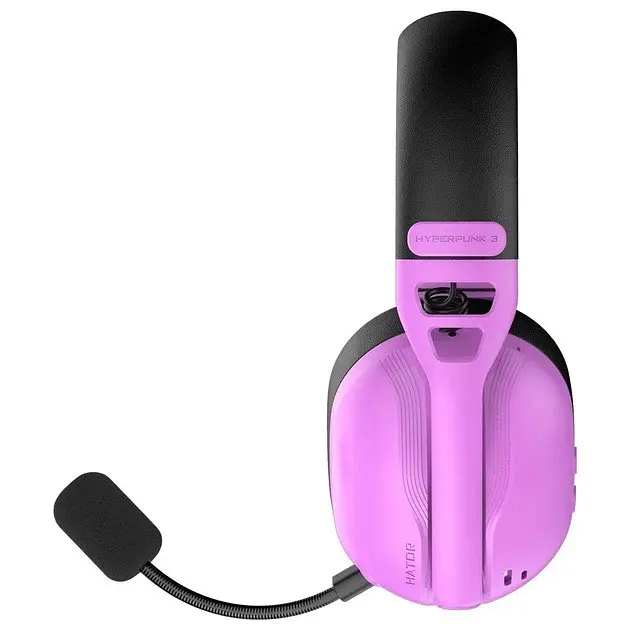 Навушники Hator бездротові ігрова гарнітура Hyperpunk 3 Wireless (ESH19) фіолетова - фото 2
