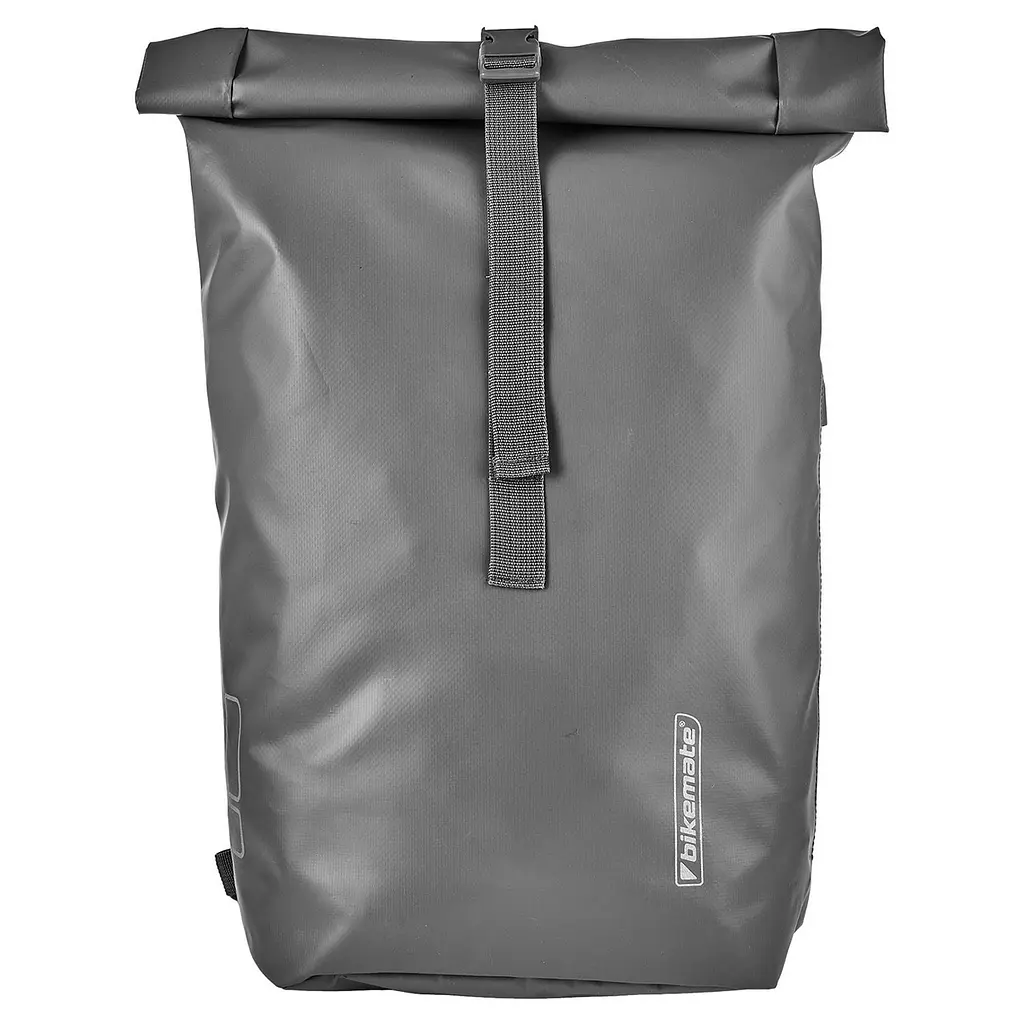 Сумка на багажник Bikemate 2в1, велорюкзак з дощовиком 22 л, сіра, до 8 кг - фото 2