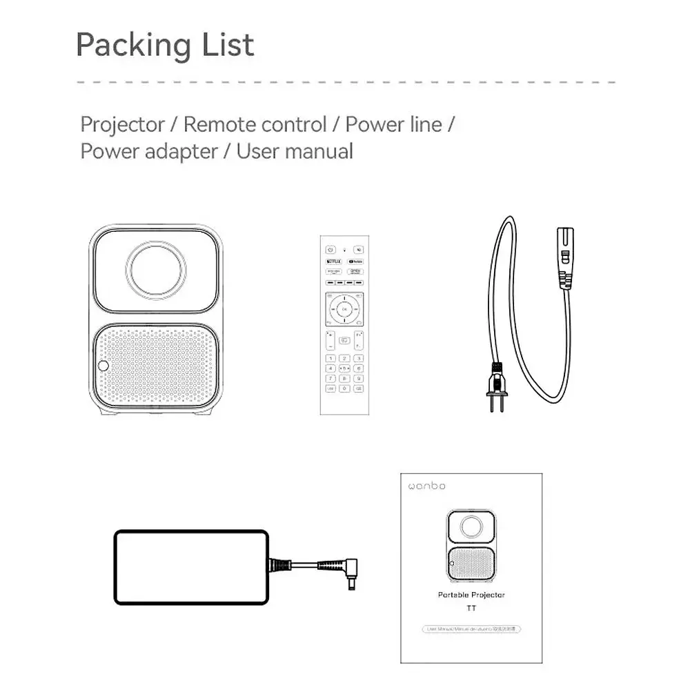 Мультимедийный проектор Xiaomi Wanbo TT [90183] - фото 6