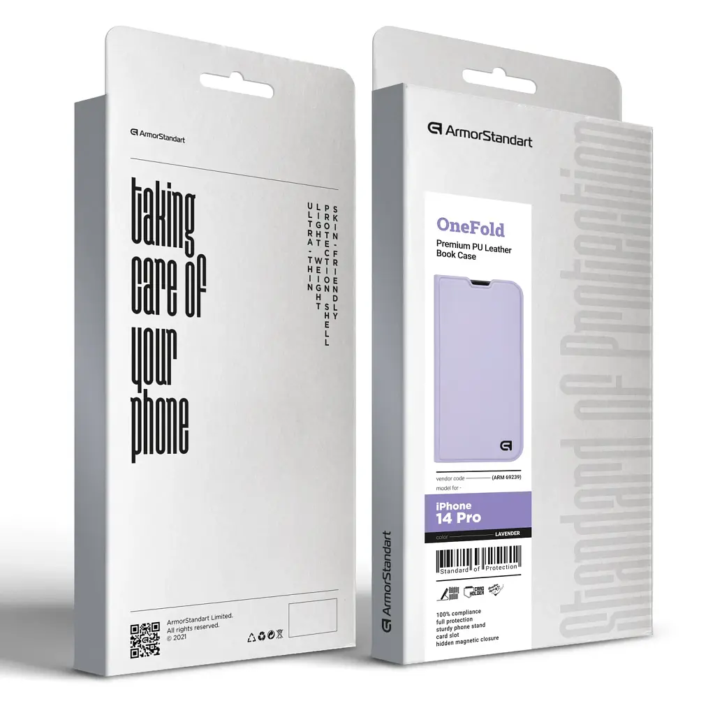Чохол-книжка ArmorStandart OneFold Case для Apple iPhone 14 Pro Lavender - фото 6